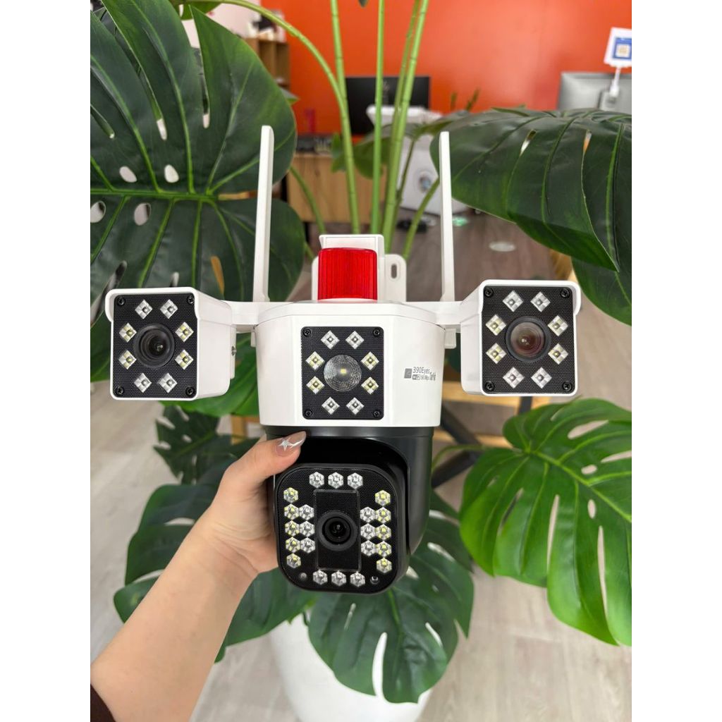 [TẶNG DÂY NỐI 3 MÉT] Camera WIFI 390EYES 4 MẮT 3 KHUNG HÌNH Ngoài Trời độ phân giải 56MP BẢN CAO CẤP