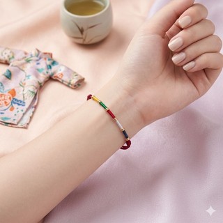 Vòng Tay Chỉ Ngũ Sắc May Mắn Dây Kết Kinh Phướn Phong Thủy Hộ Thân Bình An Tặng Kèm Linh Phù Tài Lộc Đẹp Cho Nam Nữ