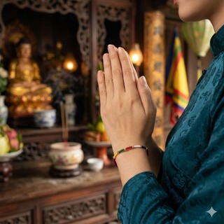 Vòng Tay Chỉ Ngũ Sắc May Mắn Dây Kết Kinh Phướn Phong Thủy Hộ Thân Bình An Tặng Kèm Linh Phù Tài Lộc Đẹp Cho Nam Nữ