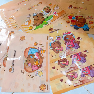 [Size a4] Bìa kẹp hồ sơ, Bìa kẹp tranh ảnh, Bìa kẹp bài học, Bìa đựng hồ sơ đáy bằng Gấu Trắng Đen