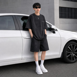 [MUA 2 TẶNG 1] Set Bộ Nam Oversize Wash Loang Form Rộng Áo Thun Quần Short Streetwear BHN99