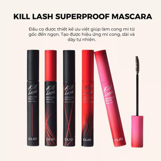 Chuốt mi Clio Kill Lash Superproof 7g chống nước, chống lem trôi, làm cong mi bền màu tự nhiên