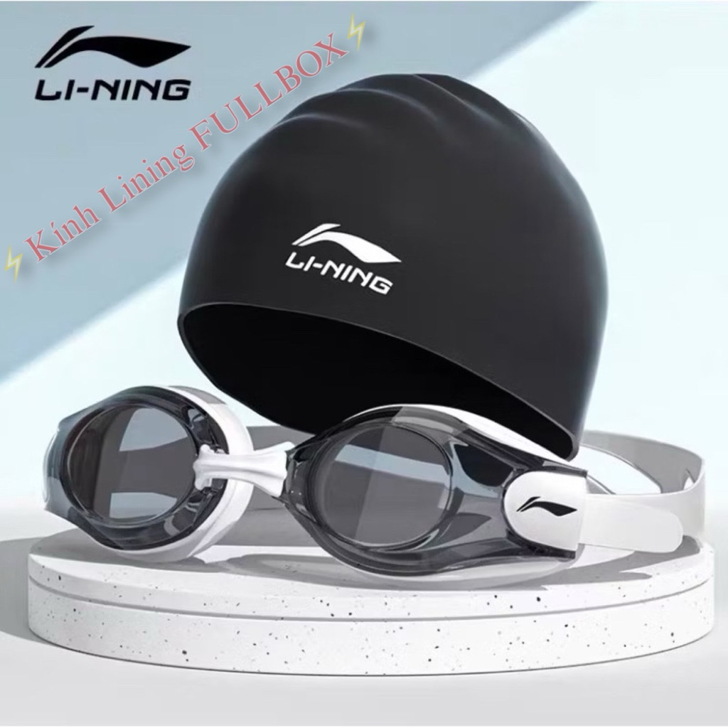 🆘GIÁ TỐT🆘 Kính Bơi Cận Lining 1.5 - 8 Độ Chống Mờ, Chống UV, Đi Bơi & Tập Luyện
