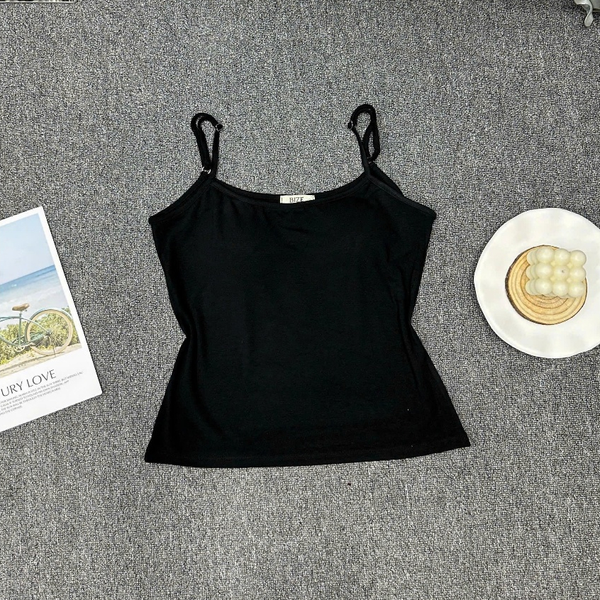 Áo 2 Dây Mảnh Chất Borip Cotton Co Giãn Ôm Body Kèm Mút Ngực Bigsize Diệu Trang Fashion AT9051