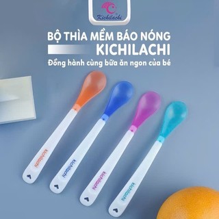 Hộp 1 thìa ăn dặm báo nóng Kichi cao cấp cho bé