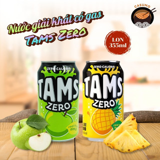 Tams Zero Calorie 355ml Không Đường Hàn Quốc Vị Dứa Có Gas Thanh Mát Giải Khát Nhanh Ít Calo Dễ Uống