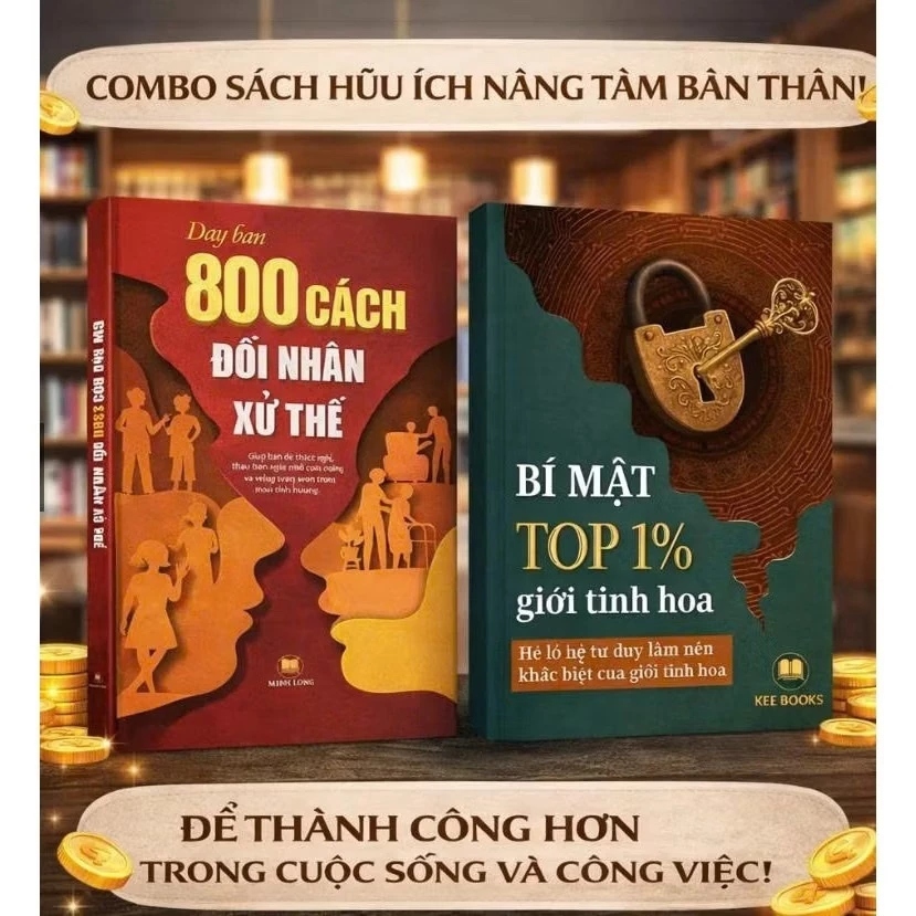 Bìa sách Combo Dạy Bạn 800 Cách Đối Nhân Xử Thế