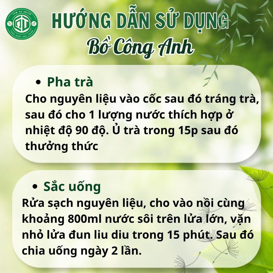 500g, 1kg Bồ Công Anh Loại 1 Đức Thiện (Khô, Sạch, Thơm) - Thanh Nhiệt, Giải Độc, Giảm Cân, Mát Sữa
