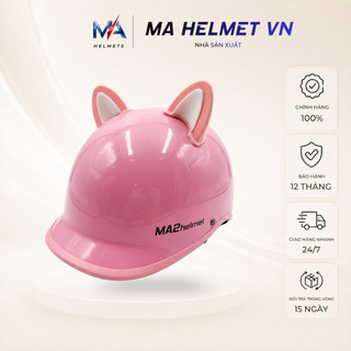 Mũ Bảo Hiểm Nửa Đầu 1/2 Form Rộng Cá Heo Màu Hồng MA HELMETS – Mũ Đẹp Thoải Mái Hot Trend