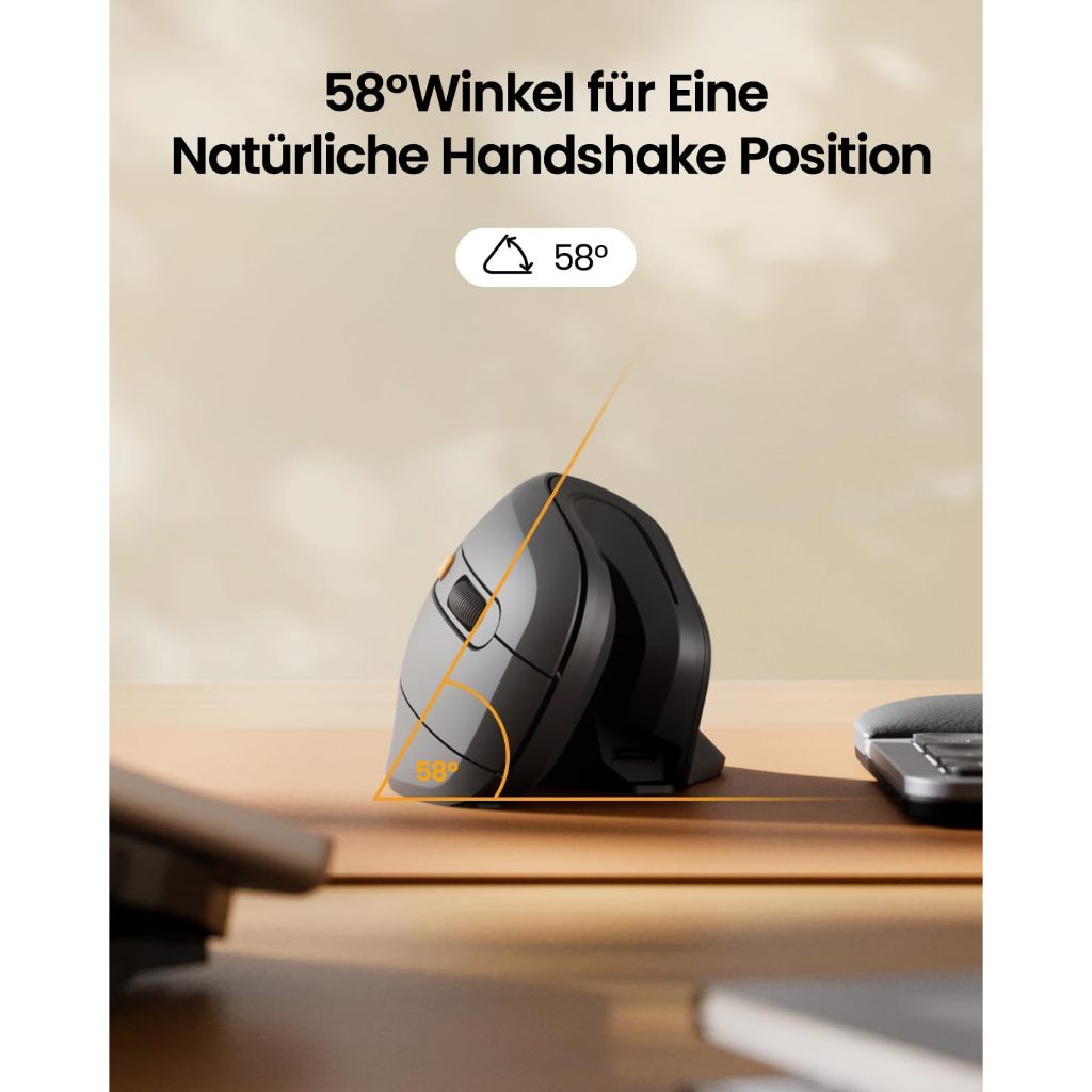 ProtoArc EM11 NL Chuột Công Thái Học Màu Đen Không Dây 2.4G + Bluetooth, Pin Sạc - BH 2 Năm | BigBuy360 - bigbuy360.vn