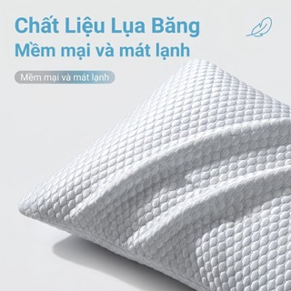 Gối mùa hè Joyful Living Bedding khiết 50x70cm - mát mẻ, thoáng khí, bông trắng tinh khiết