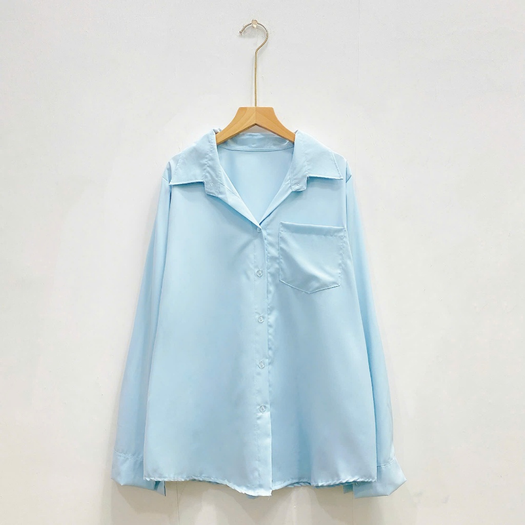 Áo Sơ Mi Dài Tay Màu Trendy Bigsize Nữ,Sơ Mi Form Rộng Che Mông Chất Vải Mát Không Nhăn SM20