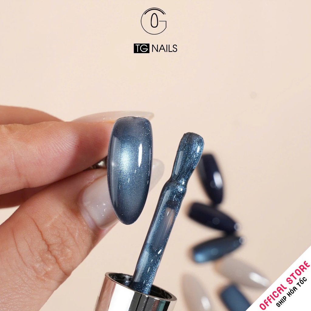 Sơn gel mắt mèo màu xanh lẻ hãng TG chai 10g