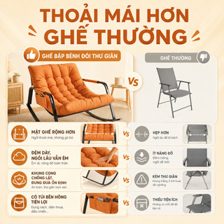 iPearl ghế bập bênh thư giãn ghế lười có tựa lưng ghế bành ban công phòng khách