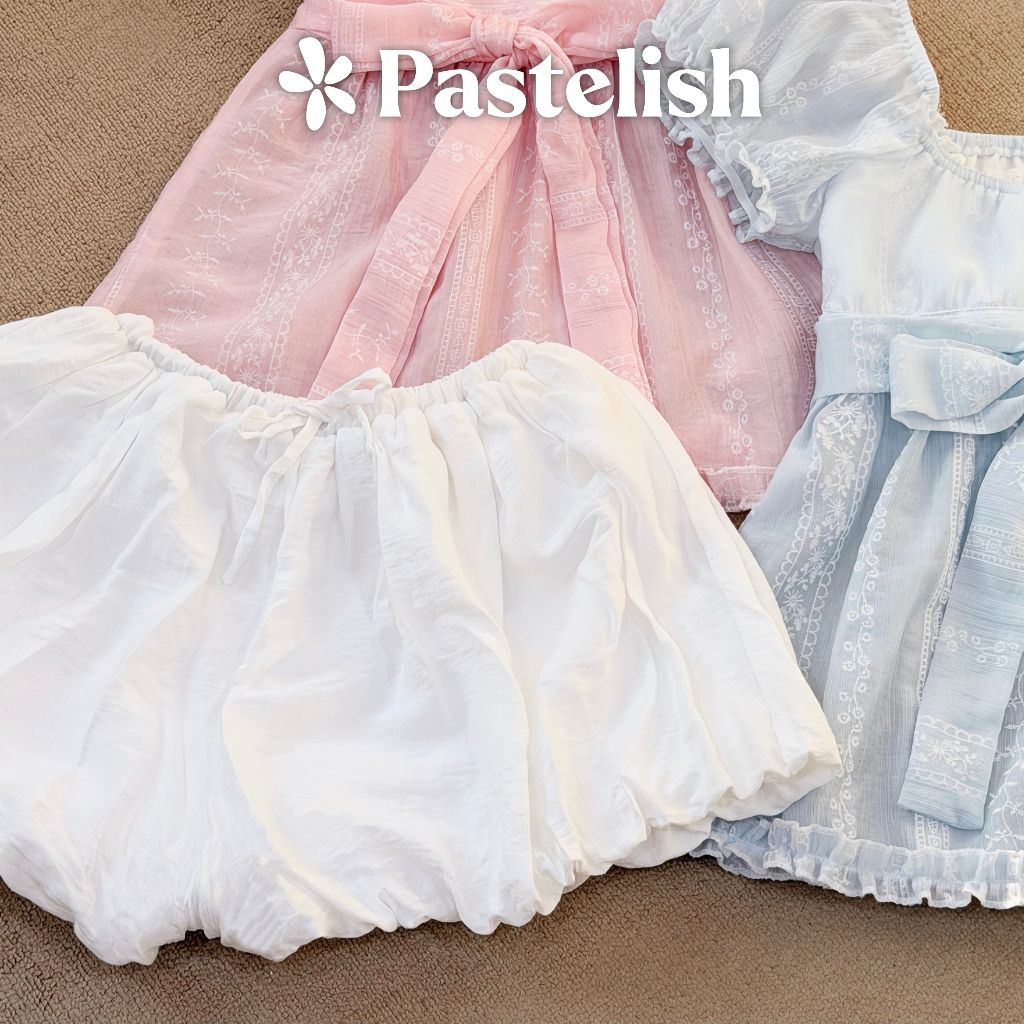 Quần short bí - Quần bí form phồng, 2 lớp. Lưng thun kèm dây rút