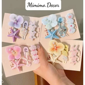 Set kẹp tóc đi biển cute dễ thương - Kẹp Tóc mái Nhiều Màu Sắc Phong Cách Hàn Quốc