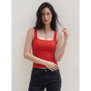 THEKIM Áo thun 2 dây bản to ( mút ngực tháo rời ) cổ U nhiều màu , áo thun hai dây quai to dáng dài sơ vin T229