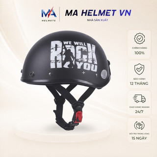Mũ Bảo Hiểm Nửa Đầu 1/2 MA HELMETS – Mũ Biker Cá Tính Phong Cách Deadpool Đi Phượt Thời Trang