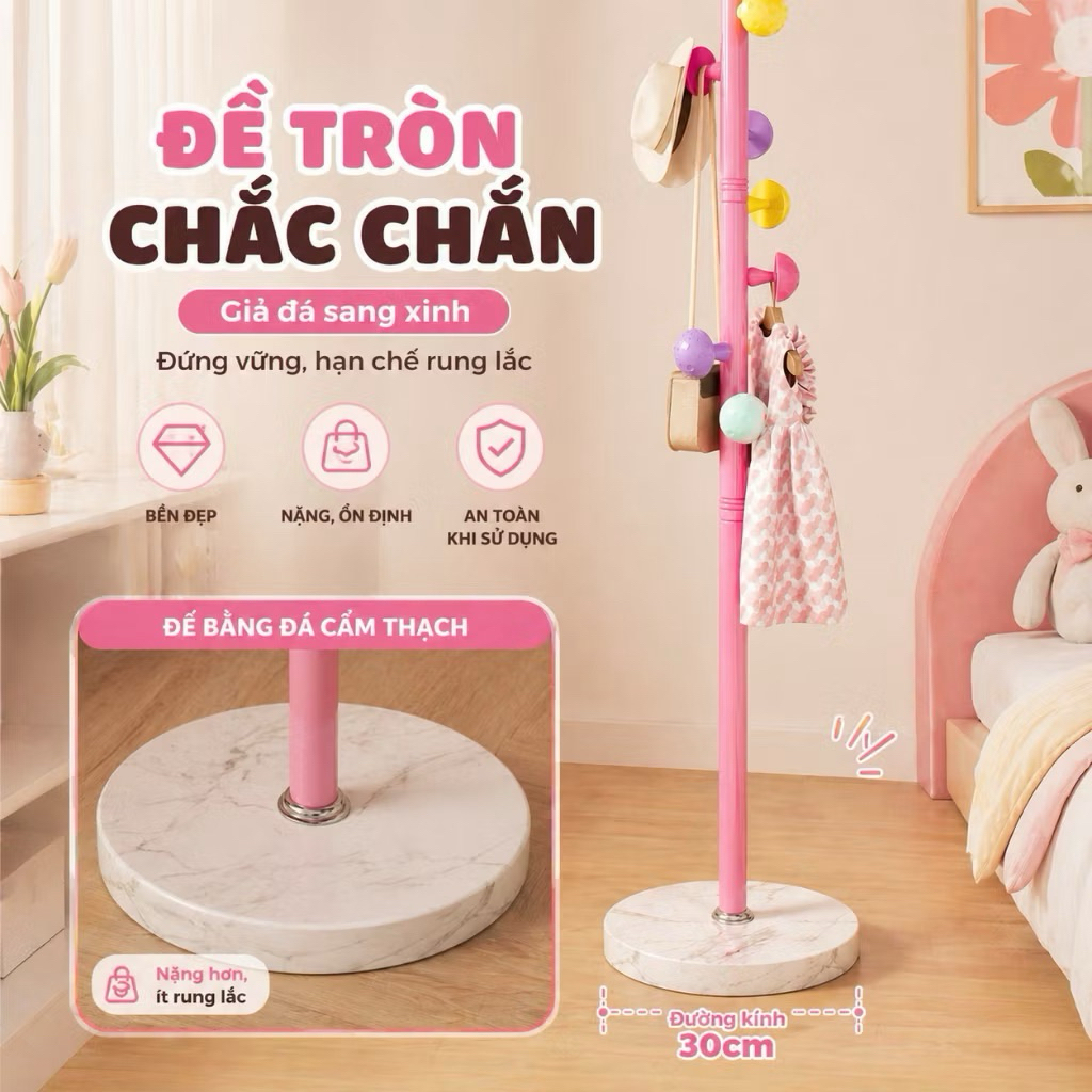 𝐂𝐌𝐀𝐑𝐓.𝐆𝐢𝐚 𝐝𝐮̣𝐧𝐠 Cây Treo Quần Áo Dễ Thương Hoạt Hình Nấm, Giá Treo Áo Gia Dụng Hiện Đại Đơn Giản CMG01