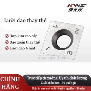 Lưỡi Bào Mảnh Carbide KWS Nhập Khẩu – Hạt Hợp Kim Thay Thế Dao Phay Xoắn Ốc CNC, Dao Tiện Phay Gỗ