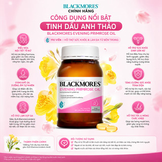 Tinh dầu hoa anh thảo Blackmores Evening Primrose Oil điều hòa nội tiết giảm mụn, đẹp da