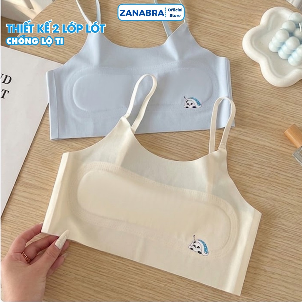 Áo Lá Bé Gái Chất Su – Áo Lót Học Sinh  Mềm Mịn Không Đường May Đệm Liền Êm Ái ZANABRA B898