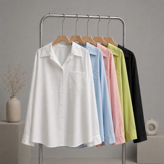 Áo sơ mi nữ The Simple bigsize tay dài có túi phong cách  lịch sự dễ phối cho các nàng chuppy SM20