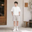 Quần Short nam Kaki FABUMAN Form đùi ngắn trên gối kèm dây rút cạp chun chất vải không nhăn thoáng mát bigsize