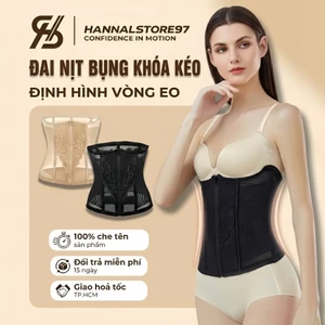 Đai Nịt Bụng Latex Cao Giảm Mỡ - Latex Không Bị Lộ - Đai Latex Khoá Kéo - Hannal Store 97-KK86