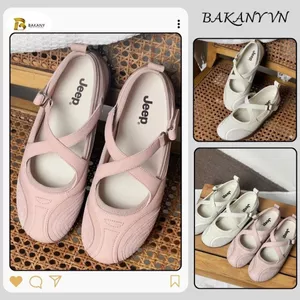 Giày Mary Jane, Giày Sneaker Nữ Jeep Mary Jane Vintage Phong Cách Tiểu Thư Dễ Thương Full Box Bill