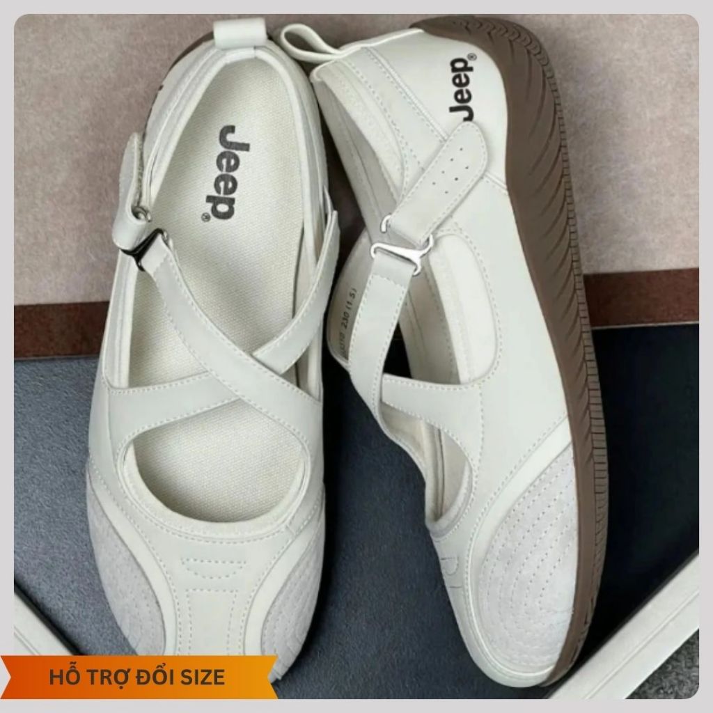 Giày Mary Jane, Giày Sneaker Nữ Jeep Mary Jane Vintage Phong Cách Tiểu Thư Dễ Thương Full Box Bill