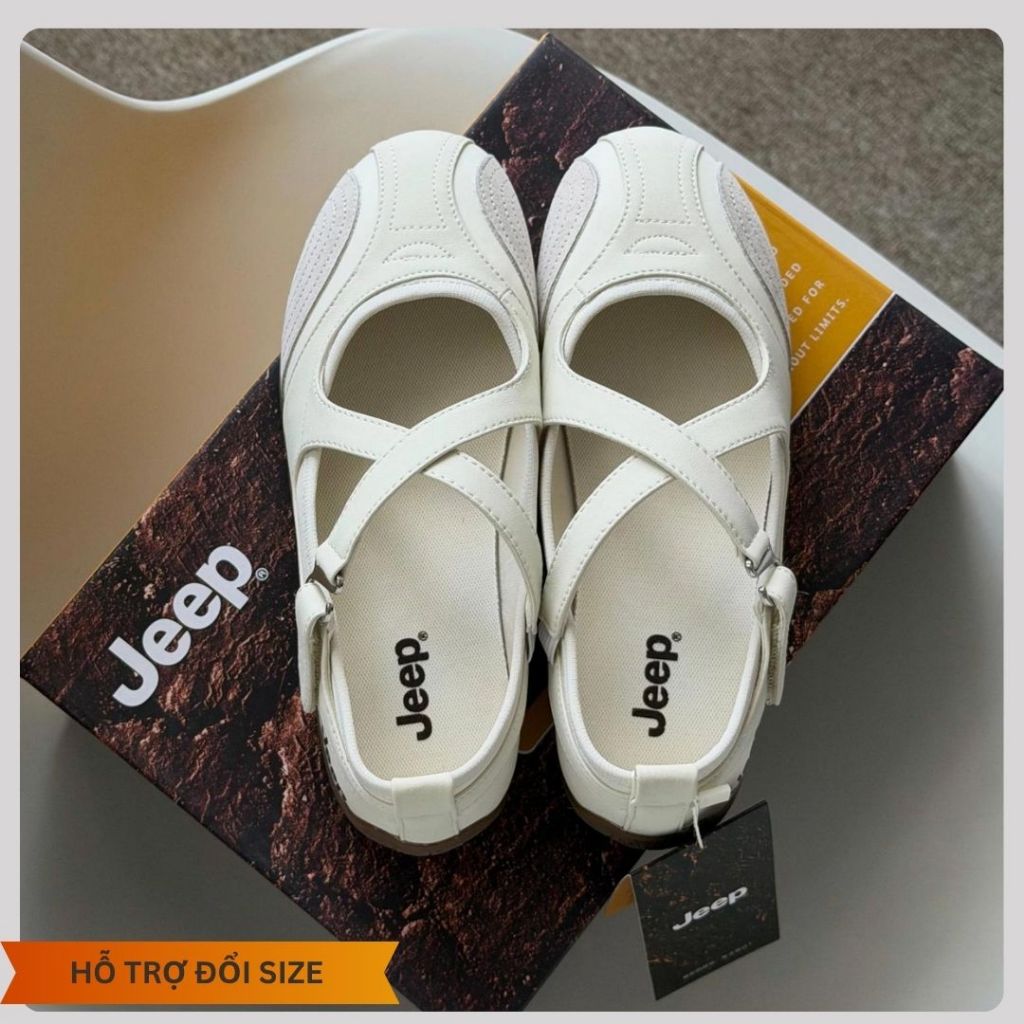 Giày Mary Jane, Giày Sneaker Nữ Jeep Mary Jane Vintage Phong Cách Tiểu Thư Dễ Thương Full Box Bill