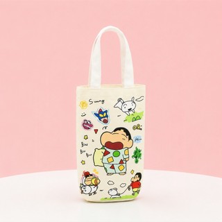 Túi Đựng Ly Giữ Nhiệt Shin Cậu Bé Bút Chì Túi Đựng Bình Nước Canvas Cute Dễ Thương