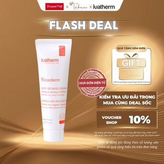 Kem Dưỡng Làm Dịu Da Đỏ, Mỏng Yếu, Giãn Mao Mạch Ivatherm Rosederm Anti Redness Cream