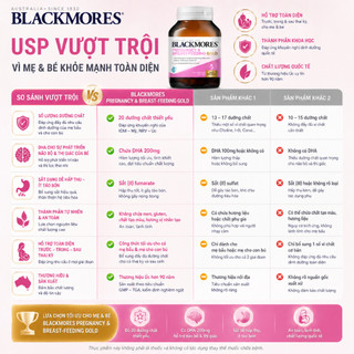 Vitamin tổng hợp cho mẹ bầu và cho con bú Blackmores Pregnancy & Breast-Feeding Gold lọ 60 viên