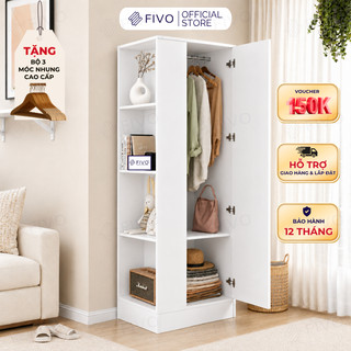 [Freeship HCM] Tủ Quần Áo Gỗ FIVO FC06, Gỗ Chống Ẩm Dày Dặn Cao Cấp, Hộc Tủ Riêng Tư, Trả Góp 0%