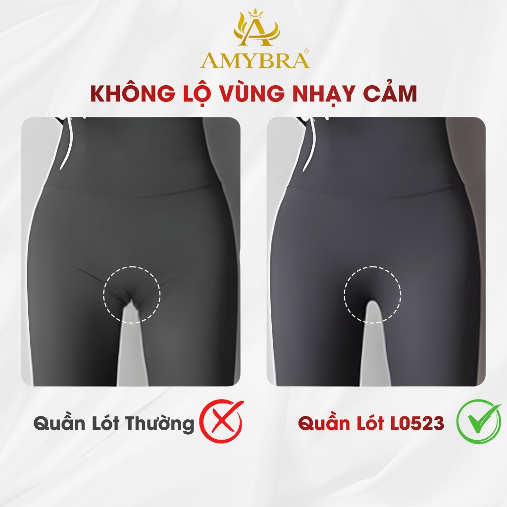 [ MẪU MỚI 2026 ] Quần Lót Nữ Su Chống Lộ Vùng Tam Giác, Quần Chip Đáy Lót Đệm Bảo Hộ Mềm Mại AMYBRA L0523