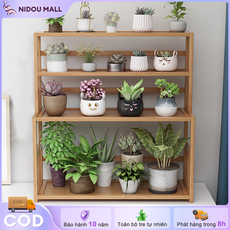 Kệ Hoa Bằng Tre Chống Ẩm Dễ Dàng Lắp Đặt  Đa Năng Lưu Trữ Trang Trí Dễ Vệ Sinh Nhiều Kí Ship nhanh