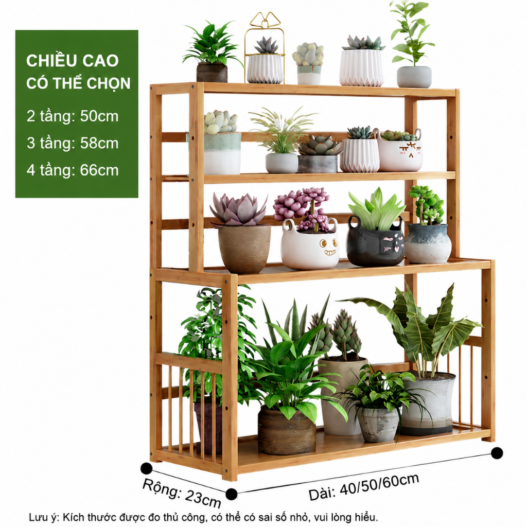 Kệ Hoa Bằng Tre Chống Ẩm Dễ Dàng Lắp Đặt  Đa Năng Lưu Trữ Trang Trí Dễ Vệ Sinh Nhiều Kí Ship nhanh