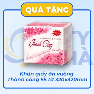 (Quà tặng kèm không bán) 1 Bịch Khăn Giấy Ăn Thành Công 320x320mm 3 Lớp