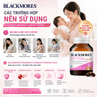 Vitamin tổng hợp cho mẹ bầu và cho con bú Blackmores Pregnancy & Breast-Feeding Gold lọ 60 viên