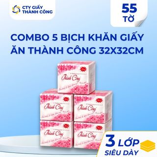 Combo Khăn Giấy Ăn Thành Công 320x320mm 1 Lớp Cho Gia Đình & Nhà Hàng Tiện Lợi, Tiết Kiệm