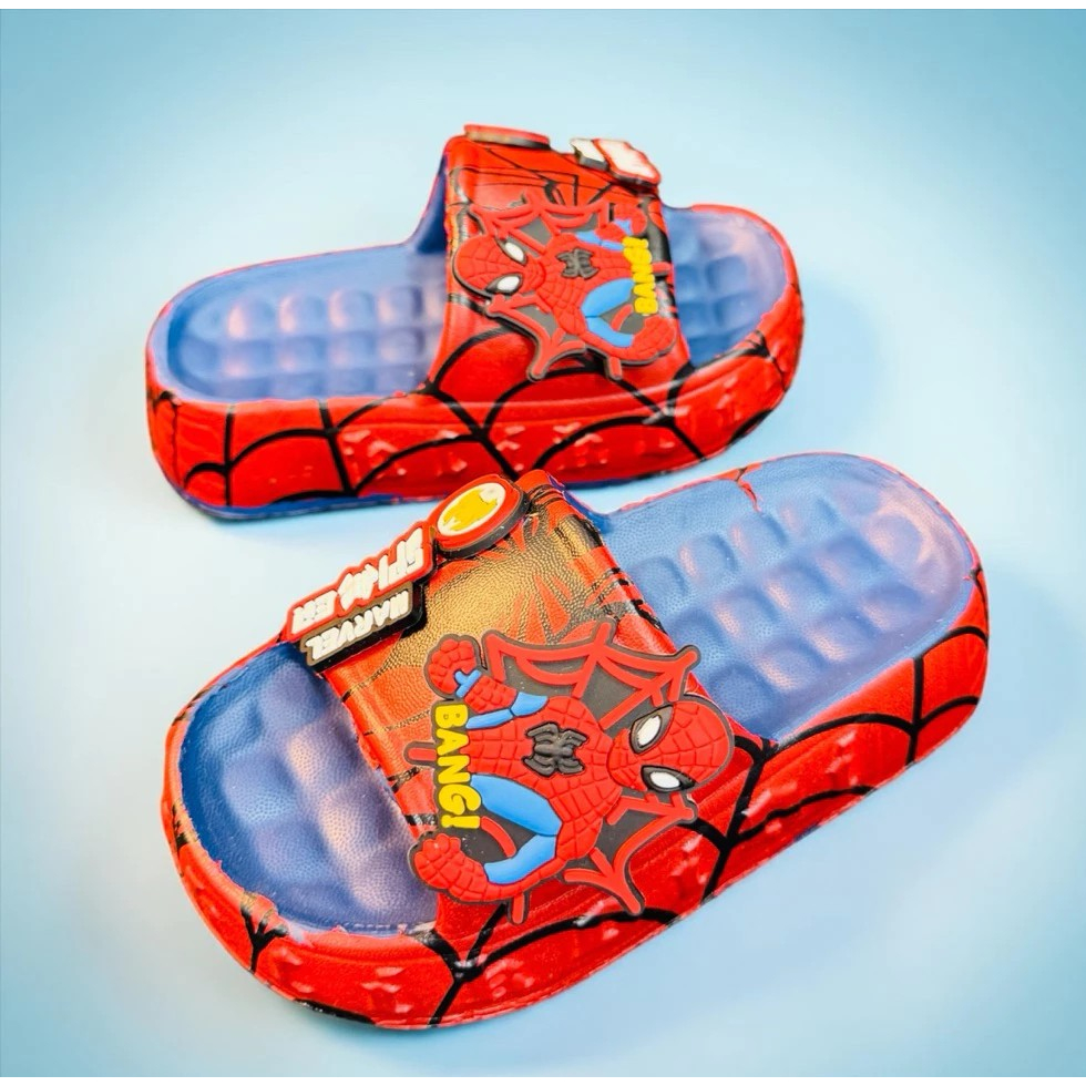Dép bánh mì thời trang hoạt hình siêu nhân nhện cho bé trai mềm êm chân