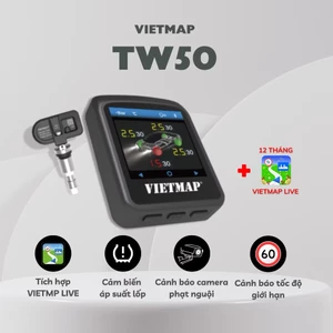 VIETMAP TW50 - Cảm Biến Áp Suất Lốp Van Trong - Tặng VIETMAP LIVE 12 Tháng - Hãng Chính Hãng