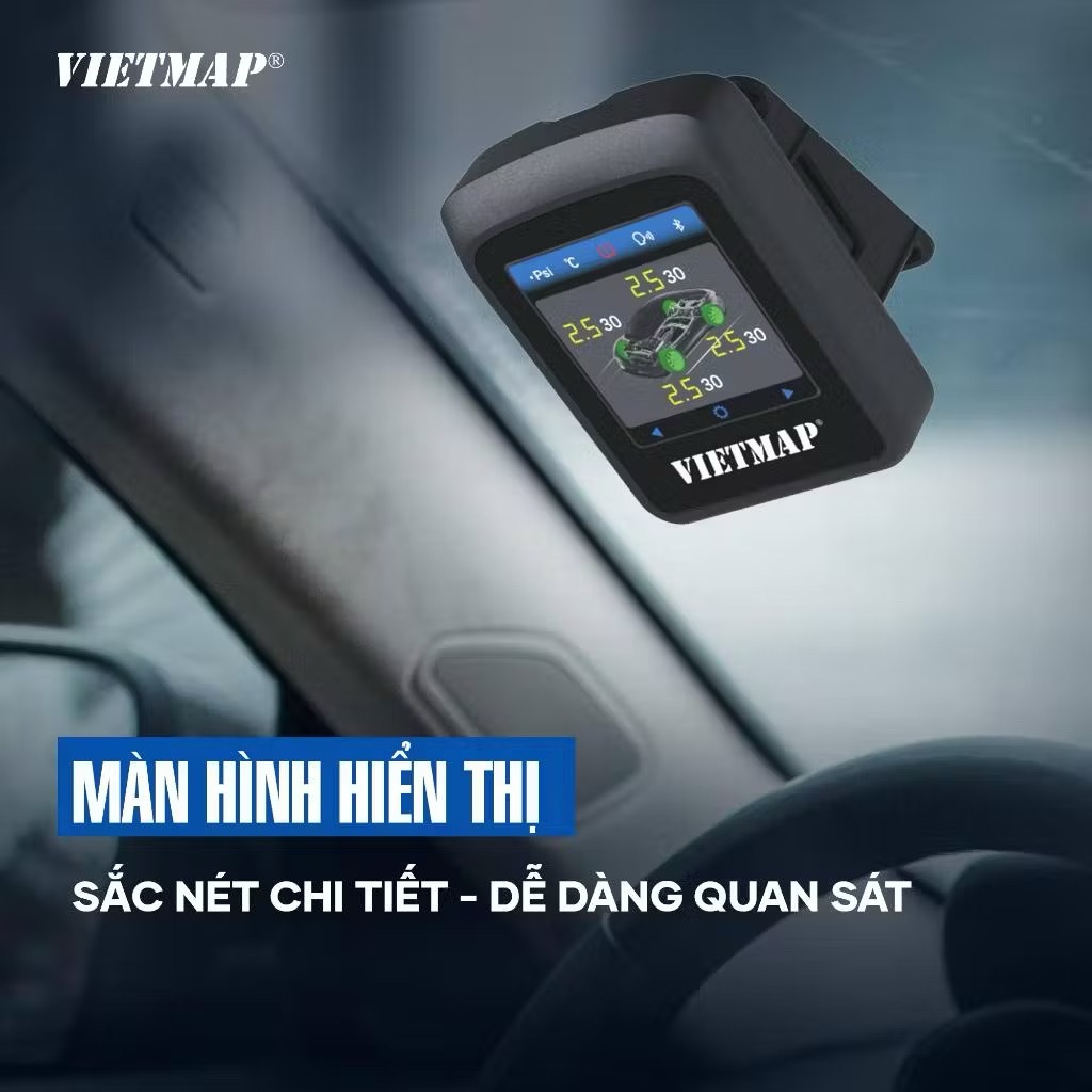 VIETMAP TW50 - Cảm Biến Áp Suất Lốp Van Trong - Tặng VIETMAP LIVE 12 Tháng