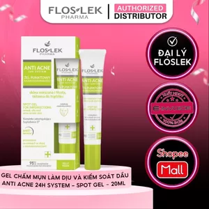 Gel Chấm Mụn Làm Dịu, Giảm Sưng, Khô Cồi 24H Floslek Anti Acne 24H System Spot Gel
