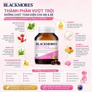Vitamin tổng hợp cho mẹ bầu và cho con bú Blackmores Pregnancy & Breast-Feeding Gold lọ 60 viên