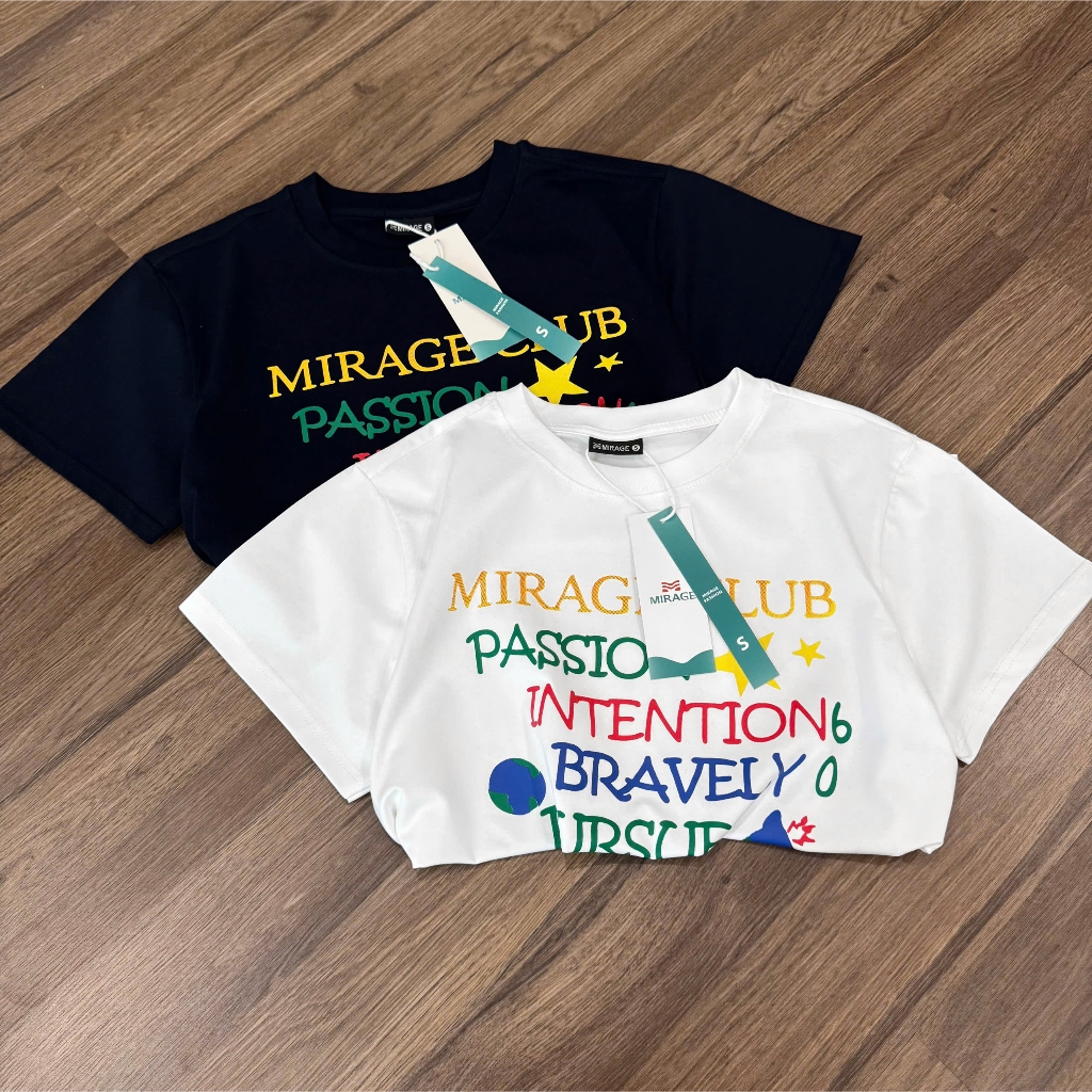 Áo Thun Mirage Chữ In Màu Local Brand Chất 100% Cotton Mềm Mịn Thoáng Mát.