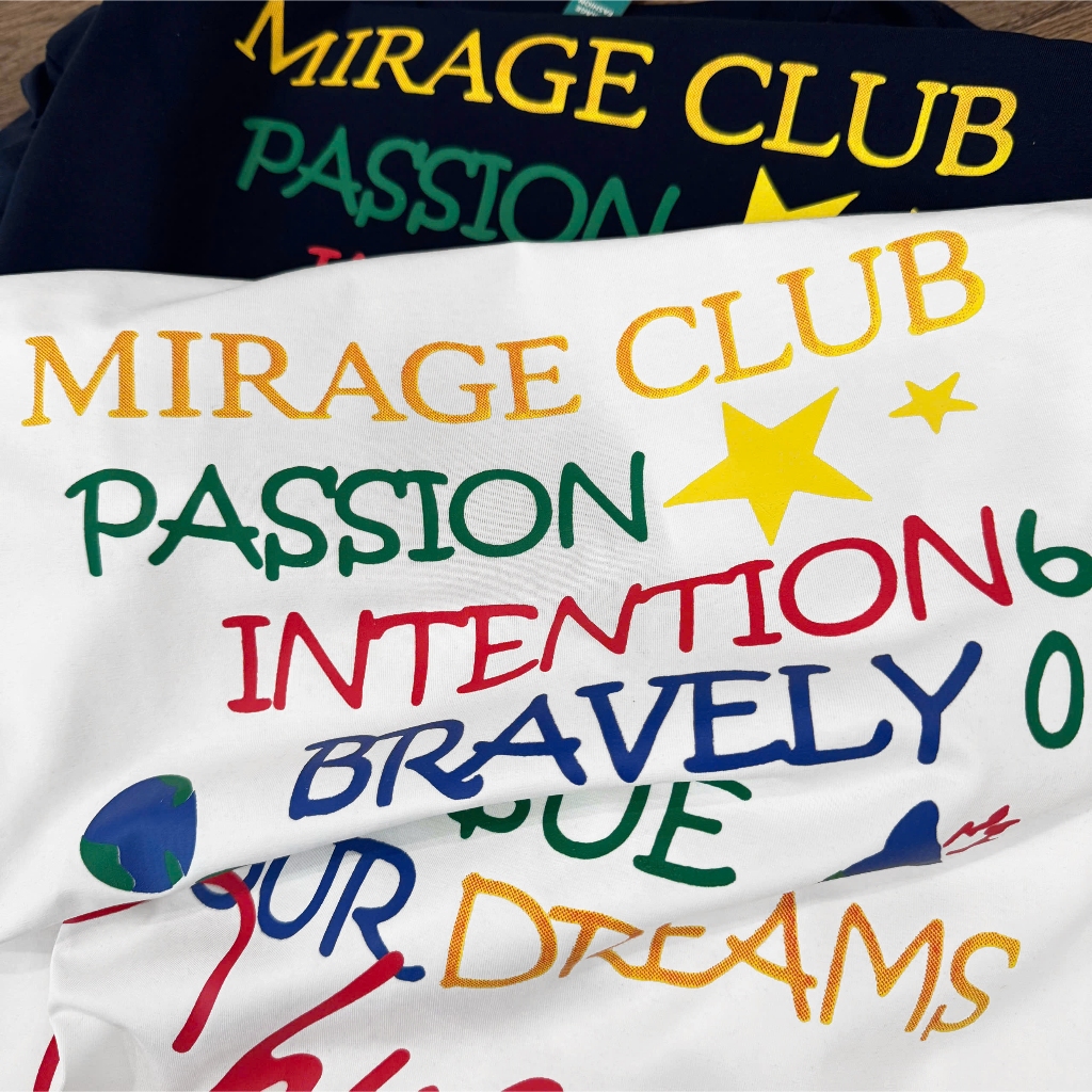 Áo Thun Mirage Chữ In Màu Local Brand Chất 100% Cotton Mềm Mịn Thoáng Mát.