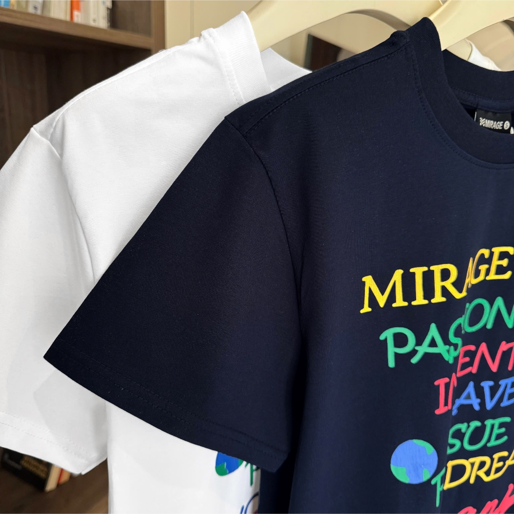 Áo Thun Mirage Chữ In Màu Local Brand Chất 100% Cotton Mềm Mịn Thoáng Mát.